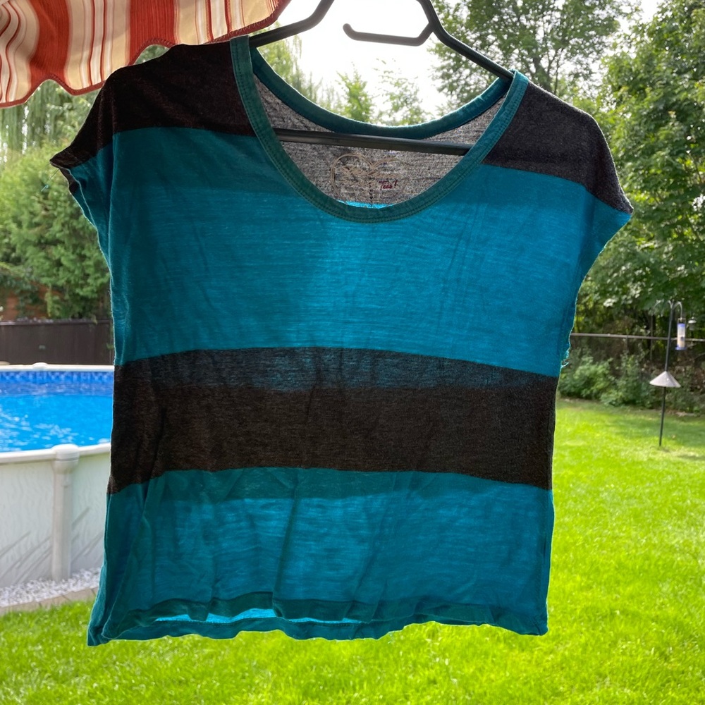 Blue and gray shirt